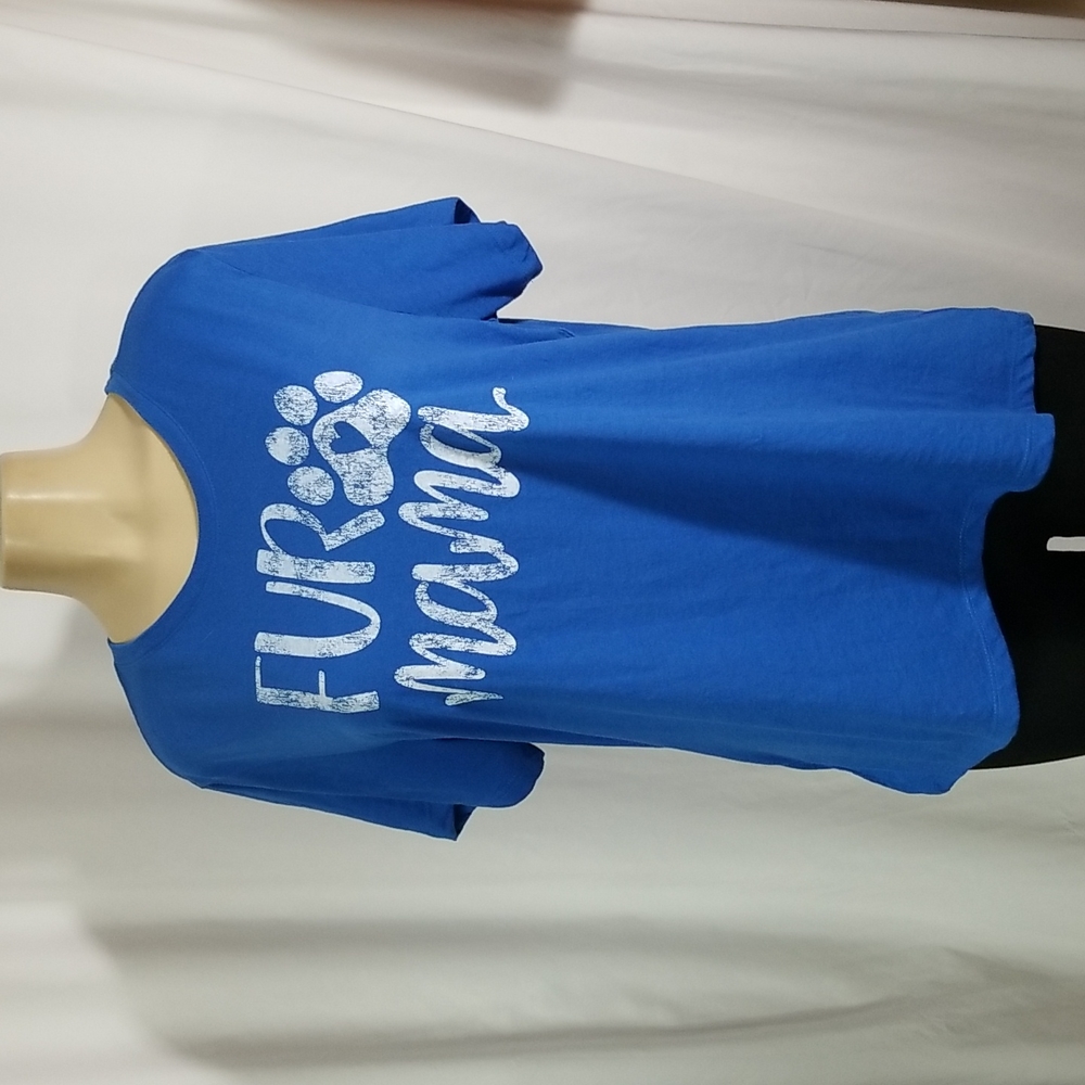 FUR MAMA DOG LOVERS TSHIRT IN BLUE SIZE  XLARGE